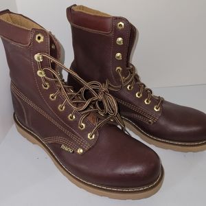 RHINO LEATHER WORK BOOTS,  BIN H